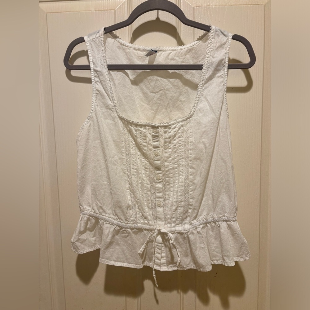 White Sleeveless Top
